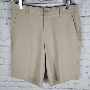 FOOTJOY | light khaki flat front performance golf shorts